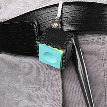 Imagem de Estojo de Giz de Bilhar de Bolso, Suporte de Giz de Borracha Leve para Amantes de Sinuca, Prata (Preto)