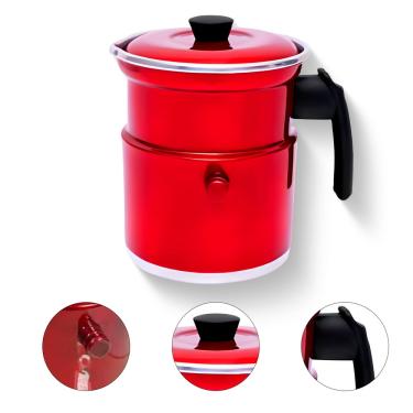 Imagem de Leiteira térmica fervedor com apito 1,5 litros em alumínio