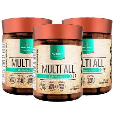 Imagem de 3x Multi All Multivitamínico - Nutrify 60 cápsulas - Nutrata