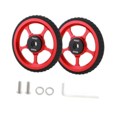 Imagem de Vaveren Rodas fáceis para dobrar bicicleta empurrar wheesl Auxiliar Pneu leve estável, Corpo Fino Vermelho