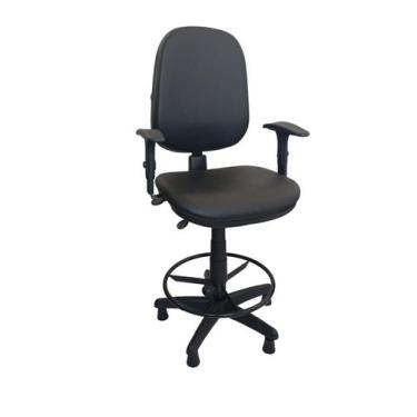 Imagem de Cadeira Caixa Executiva Work NR17 material sintético + Braços - DVL OF