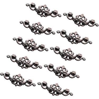 Imagem de Puxador de gaveta de armário estilo retrô com design requintado esculpido puxador de porta de armário de móveis puxador de armário de cozinha (distância de orifício vermelho retrô 85 mm)