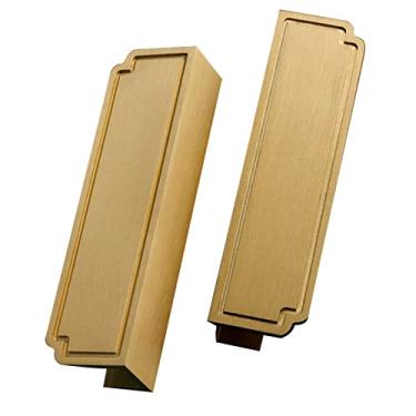 Imagem de Puxadores de armário de latão retrô puxadores de armário dourados modernos puxadores de móveis alça de cozinha para armários de cozinha cômoda para cozinha gaveta móveis de quarto (70 mm/2,8