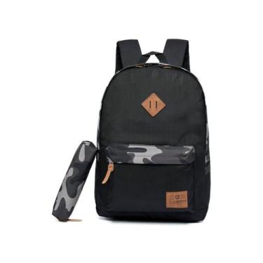 Imagem de Mochila Bolsa Espaçosa Reforçada Escolar Faculdade Masculina - Coban, 