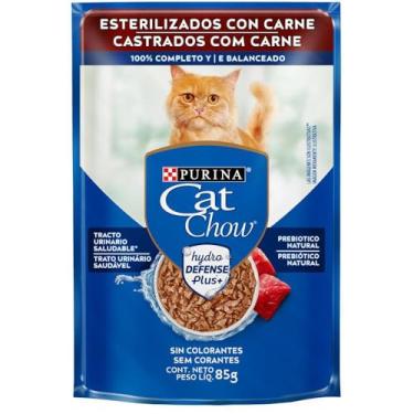 Imagem de Purina Cat Chow Purina Ração Nestlé Cat Chow Castrados Sachê Carne Ao Molho 85G