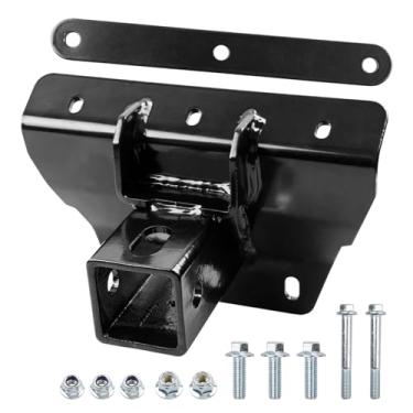 Imagem de Engate de reciever traseiro de 5 cm compatível com Kawasaki Teryx KRX 1000 2020-2025, engate de reboque de aço resistente, revestido a pó preto, substitui 101810