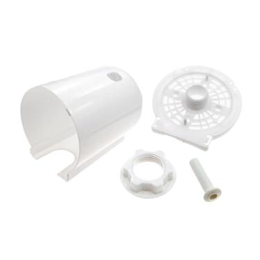 Imagem de Ioensy Motor de ventilador elétrico, tampa traseira, porca de fixação, multiuso, manutenção resistente, substituição direta, ventilador de chão de pedestal, Branco