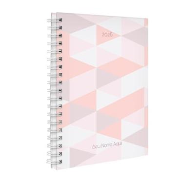 Imagem de Agenda 2026 Planner Semanal Personalizada Moderna Geométrica Rosa