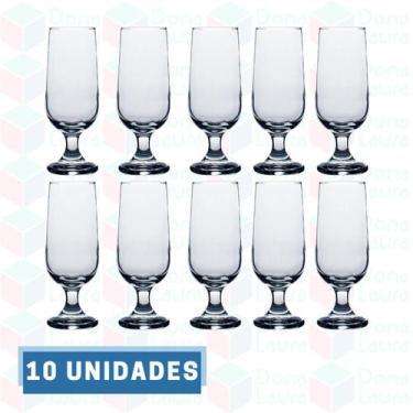 Imagem de 10UNI Taça de Vidro 300ML Chopp Cerveja Drinks Chic Elegante - NADIR F