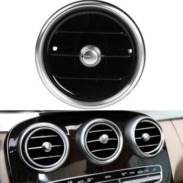 Imagem de Bright black,Front Middle,TPUIZUS 1 Pcs Conjunto Da Grelha De Ventilação Do Ar Condicionado Central Do Console Do Carro para Mercedes Benz C Class W205 para GLC Class W253 2015-2021 2058301154