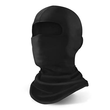 Imagem de YESLIFE Máscara de esqui balaclava FPS 50+, protetor UV de motocicleta, capacetes de motocicleta, máscara facial para homens e mulheres, Preto, tamanho �nico
