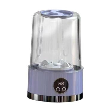 Imagem de Fenteer Máquina de lavar roupa íntima, meias, sutiãs, economiza água, sem fio, fácil de usar, viagem, lavanderia, mini máquina de lavar para apartamentos de, Roxo