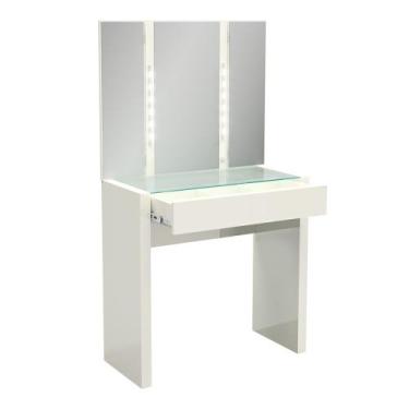 Imagem de Penteadeira 1 Gaveta com Led  Basic Off White - Dalla Costa