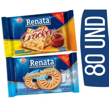 Imagem de Kit Biscoito em Sache Renata Leite e Cracker - 80 und