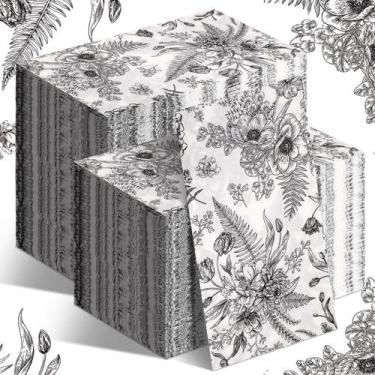 Imagem de Toalhas de mão descartáveis Fuutreo Vintage Floral 200 peças