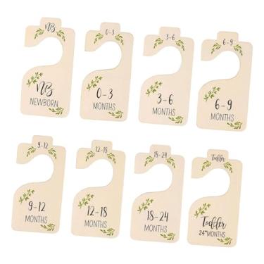 Imagem de oshhni 8 peças separadores de armário de bebê, organizador de cabides de tamanho de roupas, presente para mãe, decoração de berçário, guarda-roupa