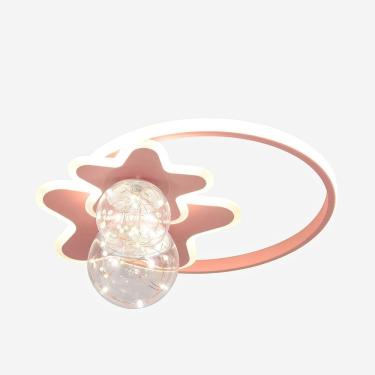 Imagem de Luminária Infantil Redondo Plafon Estrelas Branco Frio 30W