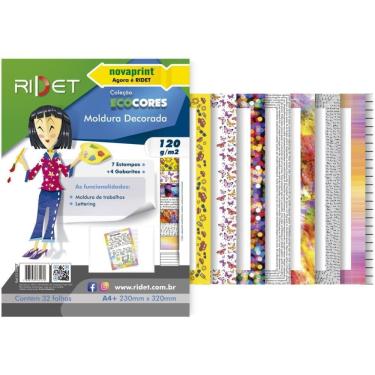 Imagem de Bloco p/Educação Artística Moldura A4 Decorada 120g. 32fls