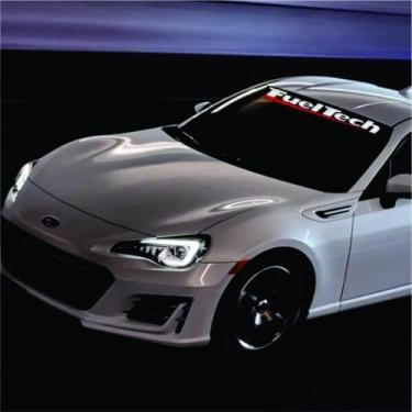 Imagem de Adesivo Fueltech Parabrisa Carro Tunado Esportivo Rebaixado