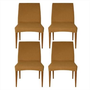 Imagem de Conjunto Capas Cadeiras Jantar 4 Lugares Assento Jantar - Dcarte