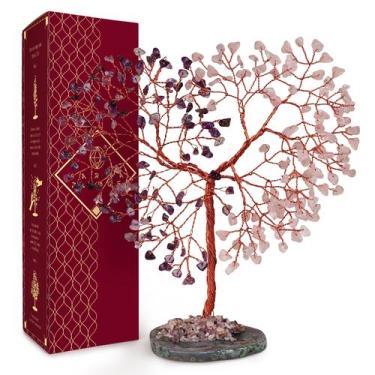 Imagem de Decoração de ametista e quartzo rosa Crystal Tree KARMAPLEDGE