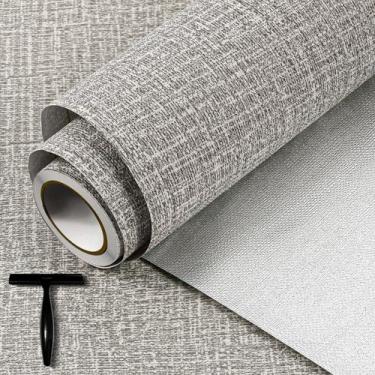 Imagem de Papel de parede WADILE Peel and Stick para armários cinza claro