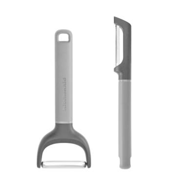 Imagem de Jogo Descascador Y-Peeler e Euro Legumes Cinza KitchenAid