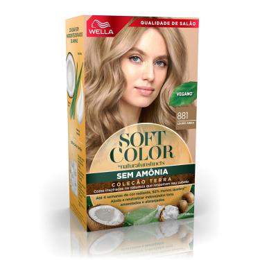 Imagem de Coloração Sem Amônia 881 Louro Areia Soft Color Wella Vegana Matizadora