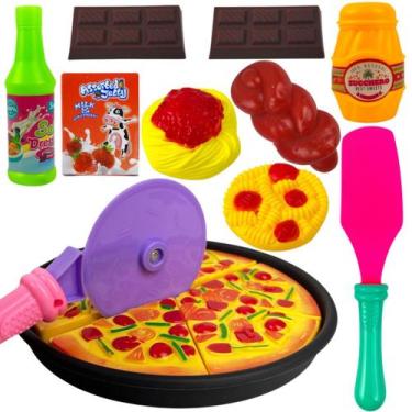 Imagem de Brinquedo Comidinhas hora do lanche divertido Cozinha Pizza - Marca, C