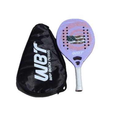 Imagem de Raquete Beach Tennis Carbono 3k Wbt American Capa Raqueteira Tenis Praia
