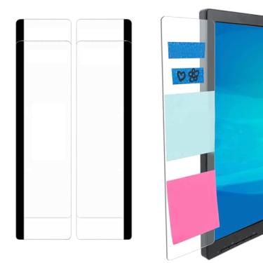 Imagem de 4 peças, painel de notas lateral, adesivo transparente, suporte de notas, 28 x 7,9 cm, faixa lateral, organizador de mesa para fazer listas de lembretes, escritório, casa