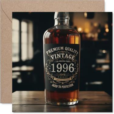 Imagem de Stuff4 Cartão de aniversário de 29 anos para homens e mulheres - Garrafa de uísque vintage - Cartões de feliz aniversário de 29 anos para filha irmã amiga colega esposa irmão, cartões comemorativos de