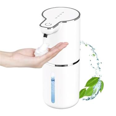 Imagem de Dispensador Sabonete Líquido e Espuma de Automático, Sem Toque com Sensoriamento, Recarregável via USB, 4 Níveis de Dosagem Ajustável, Tanque de 380ml, para dispenser detergente (Branco)
