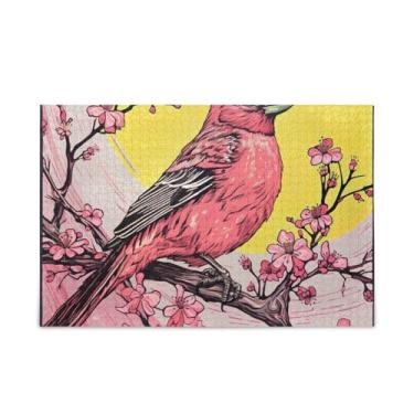 Imagem de WELLDAY Quebra-cabeça pintura pássaro 1000 peças grande jogo de arte para adultos adolescentes