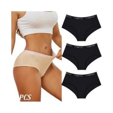 Imagem de Calcinhas De Algodão Femininas 3 Peças Com Cintura De Letras Sexy Resp