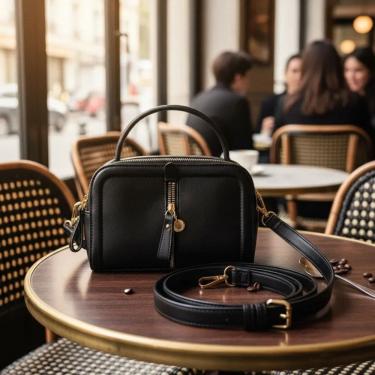 Imagem de Bolsa feminina baú pequena Pavão de Ouro