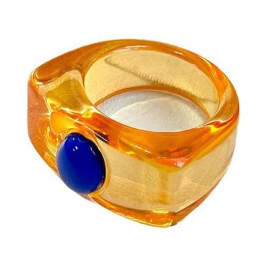 Imagem de Anel De Moda Feminino Em Resina Colorida Y2K, Presente De Aniversário 