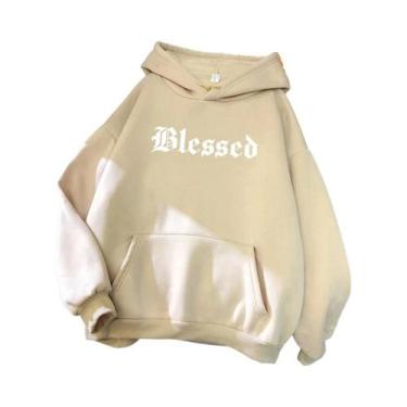 Imagem de Moletom Feminino Estilo Street Hip Hop Confortável E Solto Para Outono