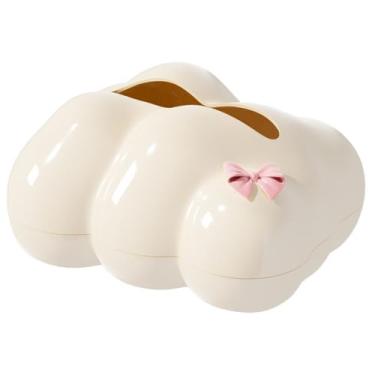 Imagem de Porta-toalhas de papel, caixa de tecido, sala de estar, design em forma de nuvem, caixa de lenços criativa, enfeites de mesa de café, caixa de guardanapo, recipiente de lenços