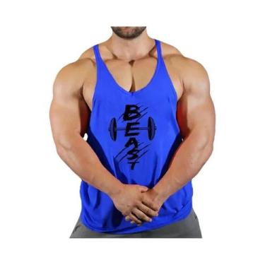 Imagem de Camiseta De Algodão Masculina Para Fitness, Regata De Verão Para Muscu