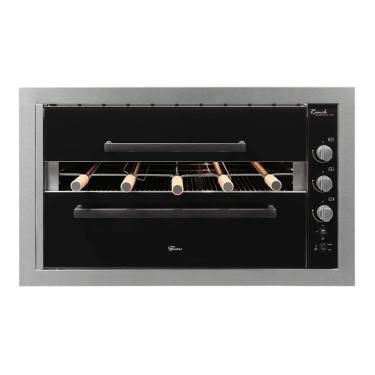 Imagem de Churrasqueira A Gás Embutir Fischer Ranch 5 Espetos Bivolt Inox GLP