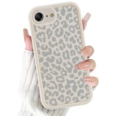 Imagem de Vulfwela Capa de leopardo para iPhone 16e 6,1 polegadas linda e moderna estampa de chita cinza design estético, capa protetora de TPU macio à prova de choque para mulheres, homens e meninas