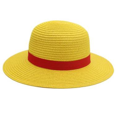 Imagem de Bucket Hat Luffy Straw Hat Chapéu de sol unissex de 58 cm para mulhere