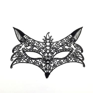 Imagem de Máscara de cosplay, tecido de renda, meia face, fantasia de festa de H