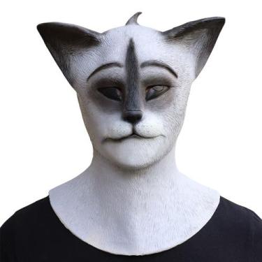 Imagem de Máscara de látex para cabeça de cachorro para festa à fantasia de carn