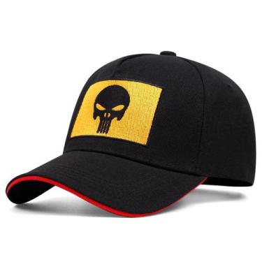 Imagem de Boné de beisebol Punishers Snapback Anime Chapéu de algodão preto - yi