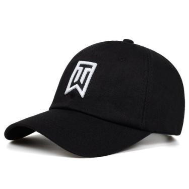 Imagem de Boné de beisebol Tiger Woods Anime Snapback de algodão preto - yiweisa