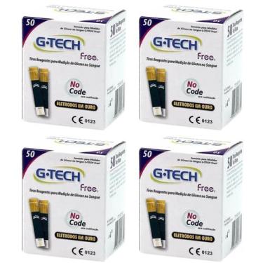 Imagem de Tiras Reagentes Medidor Glicemia Diabetes G-Tech Free1 200 Unidades