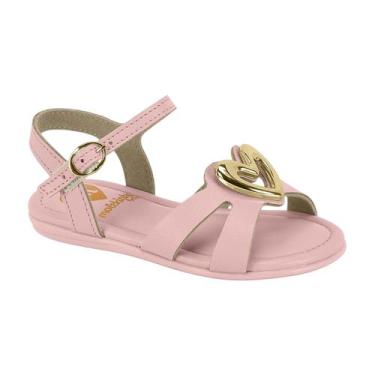 Imagem de Sandália Casual Ajuste em Fivela Menina Molekinha Rosa / Dourado 23, R