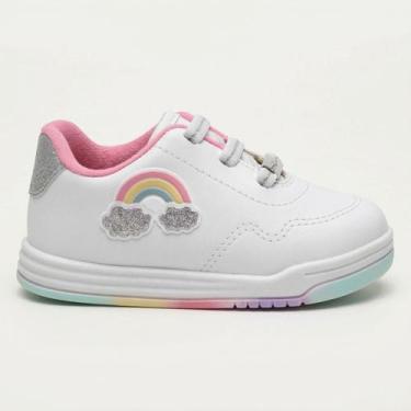 Imagem de Tênis Molekinha Bebê Branco, Branco, Prata, 20
